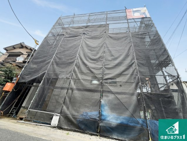 京都市山科区四ノ宮垣ノ内町　第1期　新築一戸建ての外観|周辺は落ち着いた街並みの住宅地！子育てがしやすい住環境です！まだ未完成ですが、現地でしかわからない事もございます。是非一度ご覧ください。