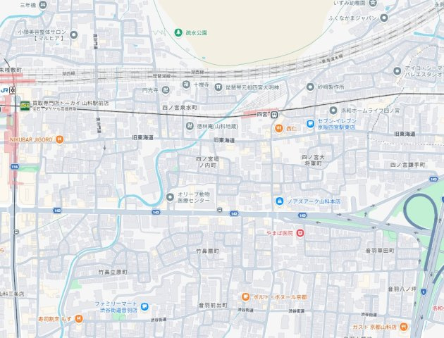 京都市山科区四ノ宮垣ノ内町　第1期　新築一戸建ての地図