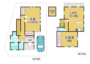 雲雀丘山手２丁目　貸家の間取り