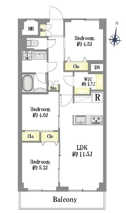 パシフィック第2門前仲町の間取り|6階部分・南向きにつきまして日当り・通風・眺望良好。新規フルリノベーション。