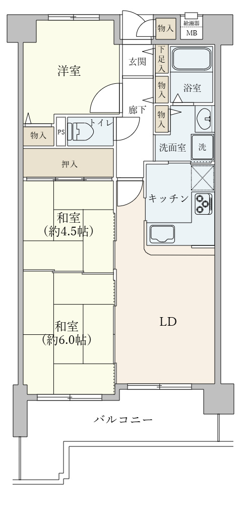 ルモン泉大津の間取り|3LDK