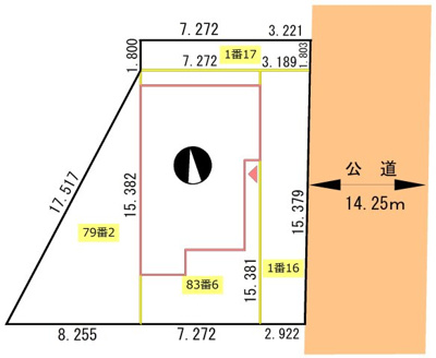 【区画図】 | 住吉2丁目79-2，83-6，1-16，1-17売家