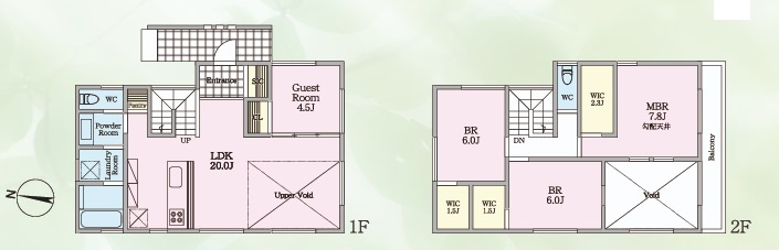 茅ヶ崎市本村2丁目　売地の参考プラン|建物プラン◇
