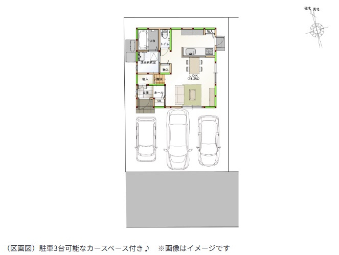 高知市東雲町 ③ 新築戸建ての区画図|③