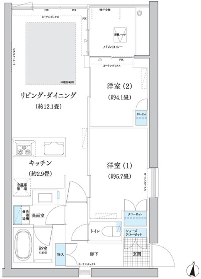【間取り】 | ガーデニエール砧WEST