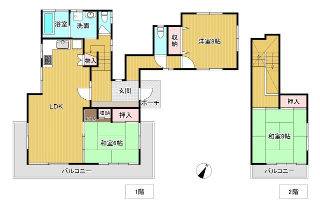 大室山の麓に建つリフォーム済の3LDKの間取り|3LDKの間取り