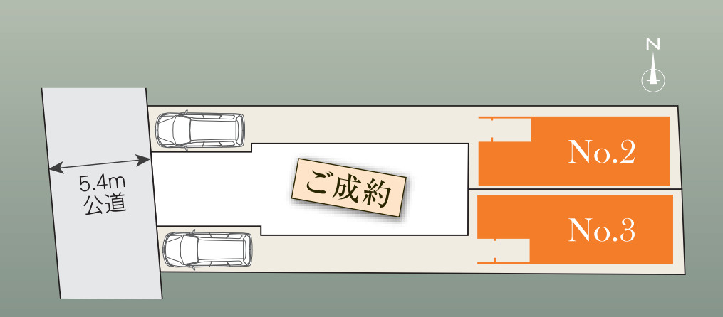 板橋区常盤台1丁目　省エネ　快適デザイン住宅　全3棟の区画図