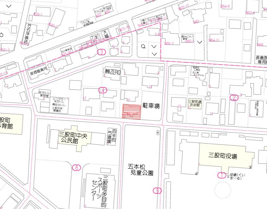 北諸県郡三股町五本松の売地の土地図
