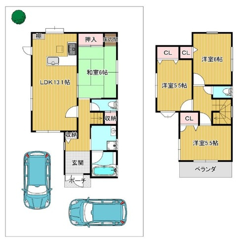 神戸市西区竜が岡2丁目の間取り