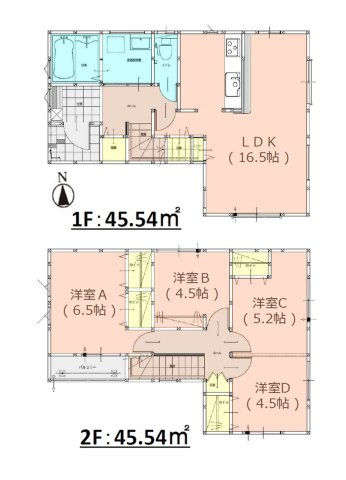 春日市天神山4丁目第3-1棟の間取り
