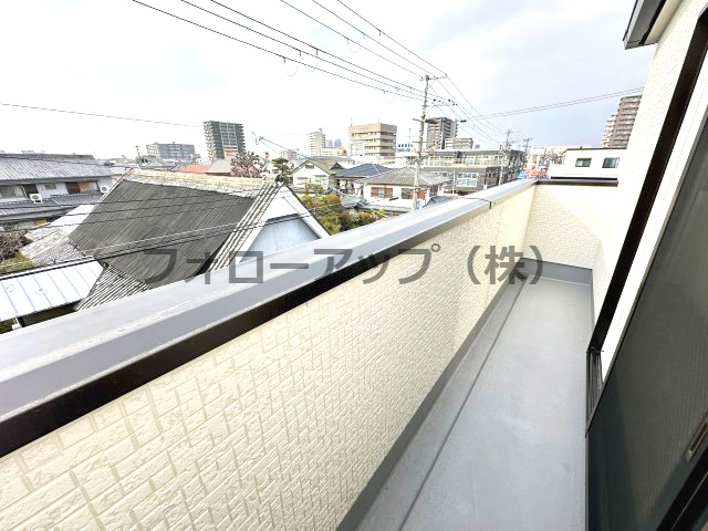 堺市北区長曽根町１号棟のバルコニー|陽当たり良好なバルコニーです
