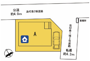 茅ヶ崎市松林3丁目883　新築戸建　1棟の区画図