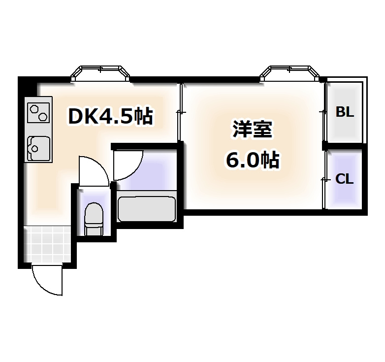 グランドハイツ万代東の間取り