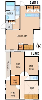 【間取り】 | 千葉市緑区誉田町３丁目　中古戸建　外房線【誉田駅】 | リビングには吹き抜けがあるゆとりのある３LDKです。