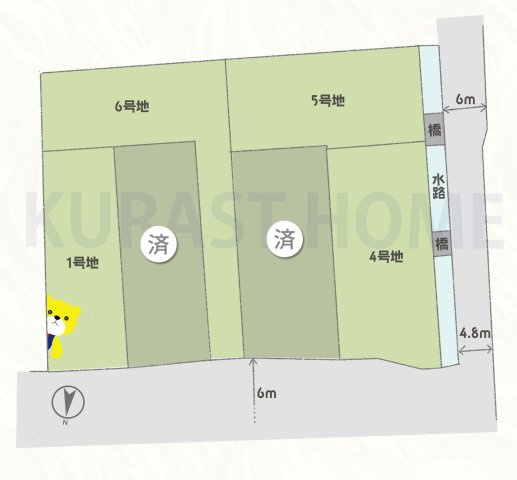 京都市西京区川島三重町　新築戸建の区画図