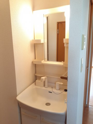 プランドールA棟（北本市）の洗面所|明るい洗面所です