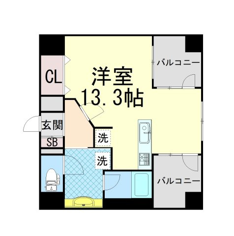 プレジール三ノ宮の間取り