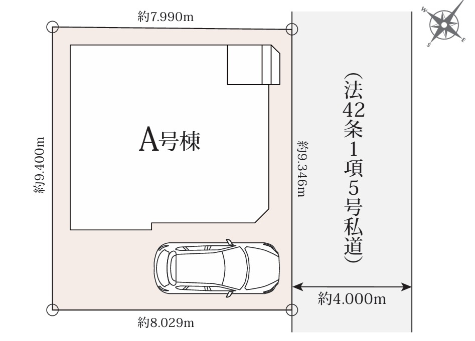 仲介手数料無料　ハートフルタウン所沢市東狭山ケ丘１２期　全１棟　の区画図