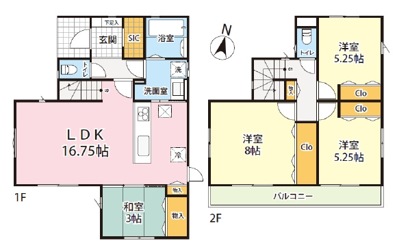 【間取り】 | 川越市中台3丁目 | ４LDK