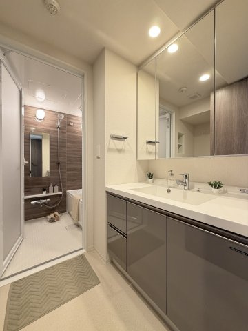 リーフシティ市川　ザ・レジデンスの洗面所|モデルルームです。家具付ではございません。