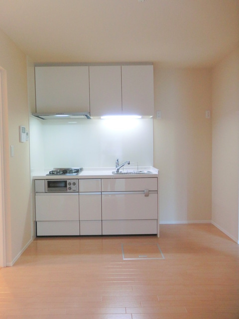 千駄ヶ谷５丁目メゾンの居間・リビング|2口ガスコンロ完備