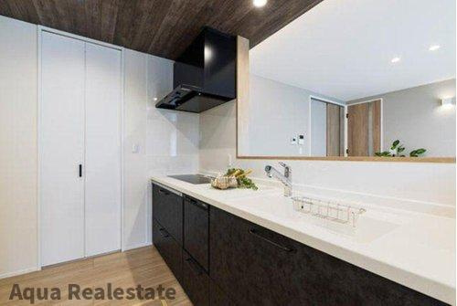 高松市鬼無町鬼無の新築一戸建のキッチン|お料理しやすいキッチンです