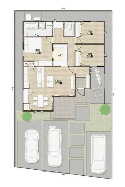 高松市鬼無町鬼無の新築一戸建の玄関|明るい玄関です