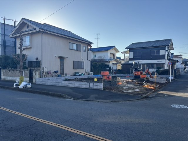 所沢市中新井新築戸建　2号棟の前面道路含む現地写真|前面道路含む現地写真です