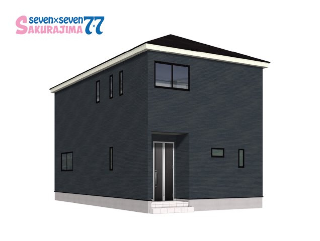 SAKURAJIMA seven×seven 7×7の外観パース|1号棟