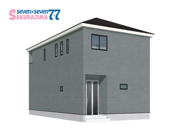 SAKURAJIMA seven×seven 7×7の外観パース|2号棟