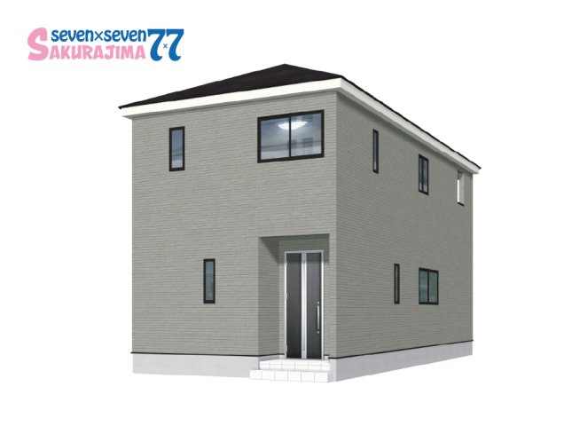 SAKURAJIMA seven×seven 7×7の外観パース|5号棟