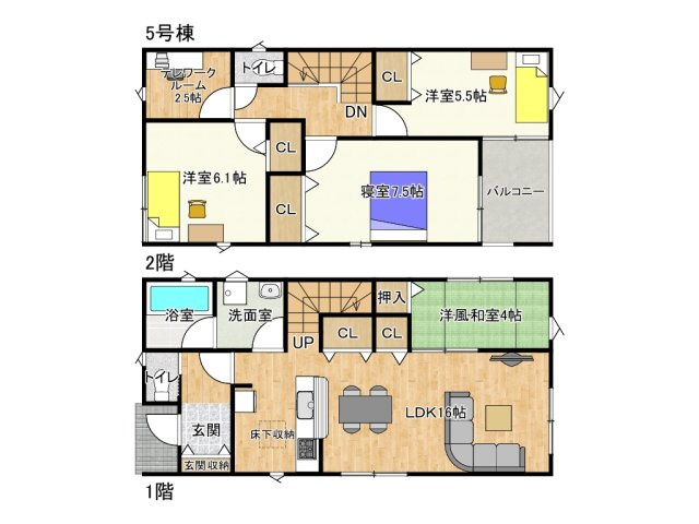 SAKURAJIMA seven×seven 7×7の間取り|5号棟