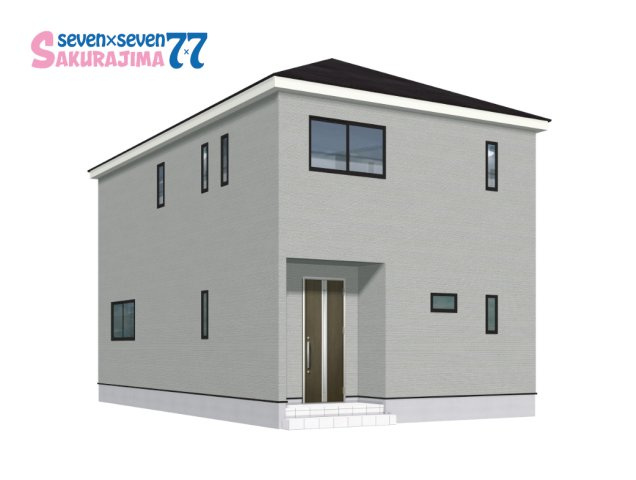 SAKURAJIMA seven×seven 7×7の外観パース|6号棟