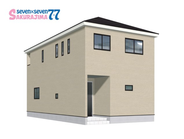 SAKURAJIMA seven×seven 7×7の外観パース|7号棟