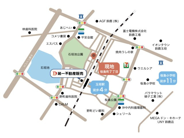 SAKURAJIMA seven×seven 7×7の地図