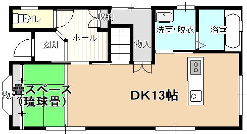 鶴岡市千石町　中古住宅の間取り|1F間取