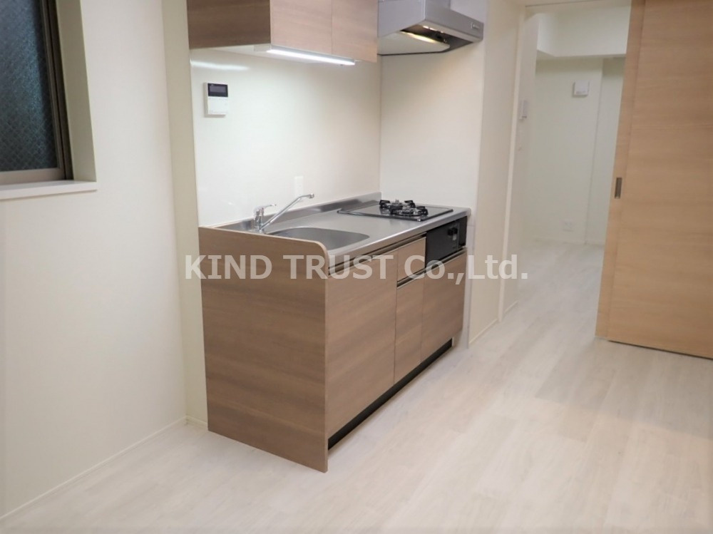 ノルデンハイム南森町のキッチン|コンパクトなキッチンで掃除もラクラク