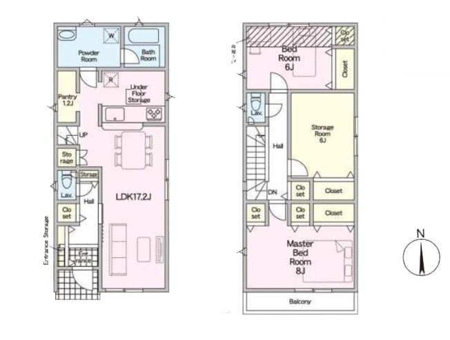【間取り】 | 名古屋市緑区桶狭間切戸1628『仲介料無料』新築戸建て | 1号棟