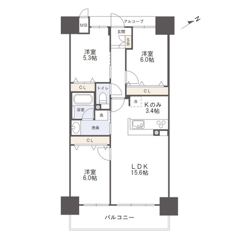 アルファライフ宇多津の間取り