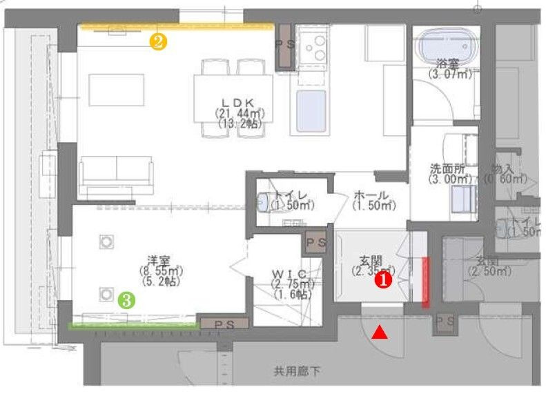 福岡市早良区高取２丁目の賃貸マンションの間取り