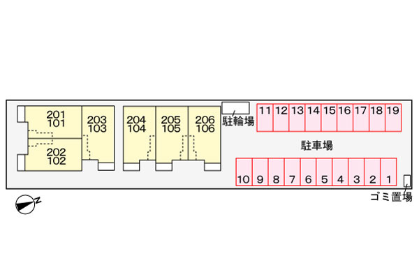 ベント・ルーチェの区画図