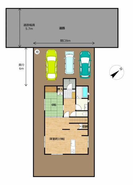 【No.7618】美萩野4丁目/4LDK/リフォーム中の区画図|区画図