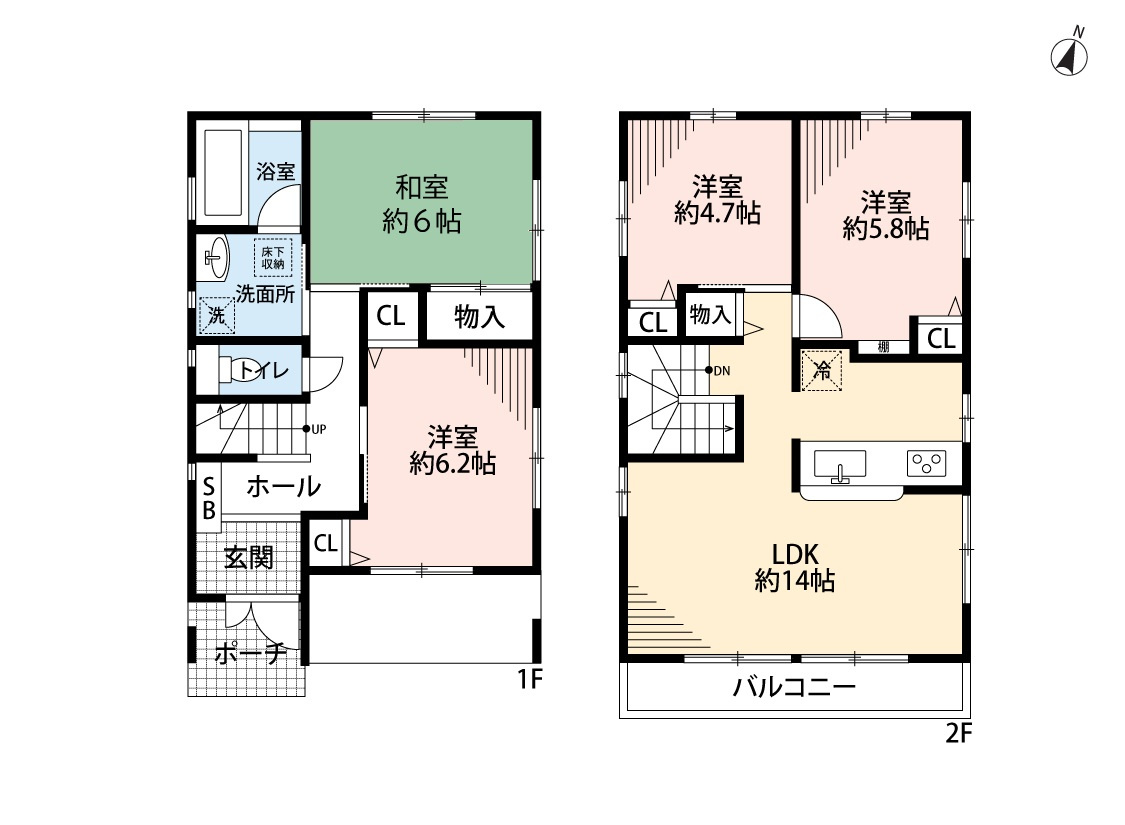 江戸川区谷河内2丁目一戸建の間取り
