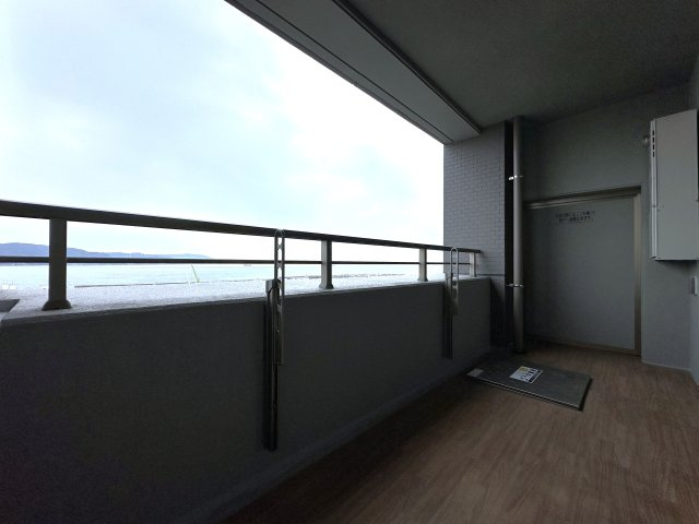 ワコーレ明石本町ラフィニティのバルコニー