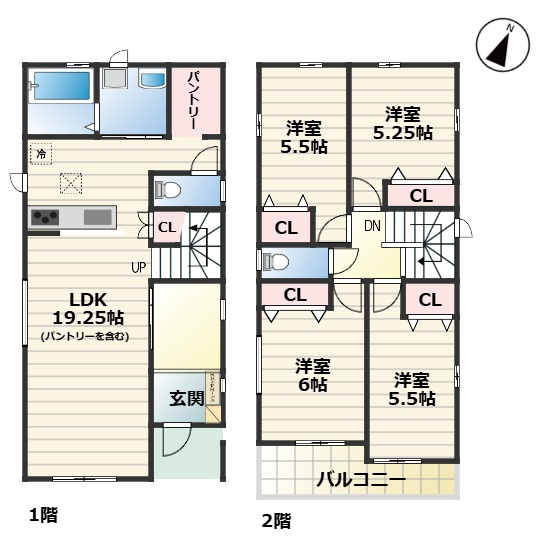 守山区苗代2丁目｜名古屋市の戸建ならホームアップの間取り