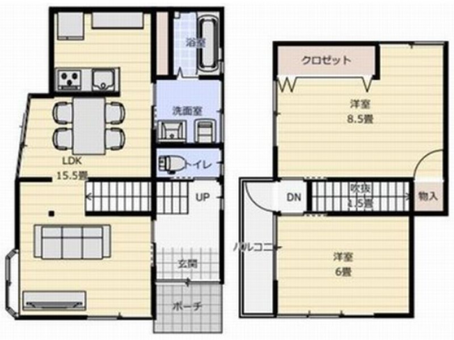 【間取り】 | 山科区小野荘司町　中古戸建