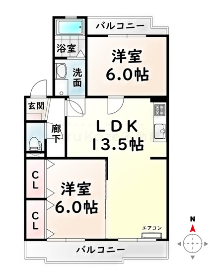 【間取り】 | ブラウンハイツ【名古屋市賃貸・RC造】