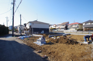 【外観】 | 【仲介手数料無料！！】八王子市東中野　新築戸建て（全2棟）2号棟　5699万円 | 令和８年２月１３日撮影　建築中