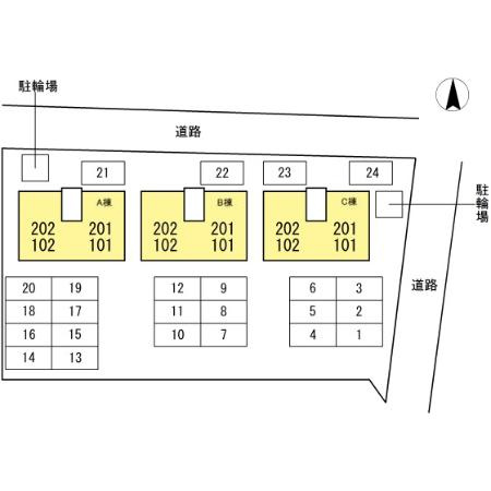 カーサ クレール B棟の区画図