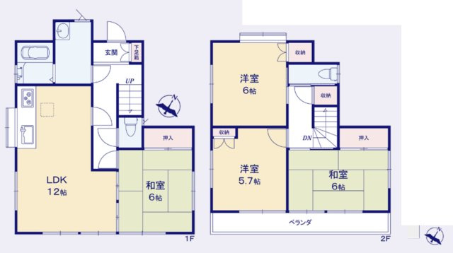【間取り】 | 北本市東間7丁目　中古戸建